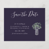 GOEDKOPE Foto Save Dates Rustieke Gypsophila Mason (Voorkant)