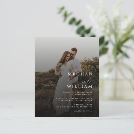 Goedkope Fotoscript QR Code Zwart Bruiloft (Staand voorkant)