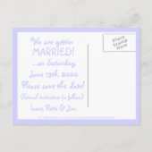 Goedkope Funny Budget Bruiloft Cartoon Save The Da Aankondigingskaart (Achterkant)