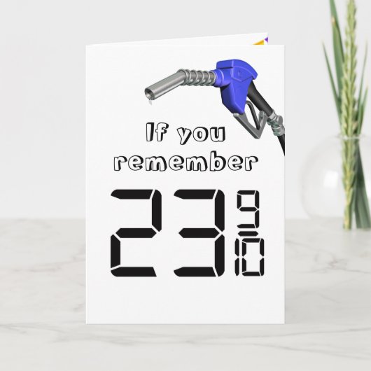 Goedkope gasprijs Birthday Humor Kaart (Voorkant)