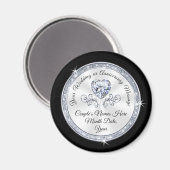 Goedkope gepersonaliseerde bruiloft gunsten in elk magneet (Voorkant / Achterkant)