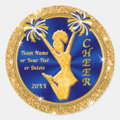 Goedkope gepersonaliseerde cheerleading Stickers (Voorkant)
