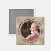 Goedkope gepersonaliseerde fotomagneten, vierkant  magneet (Voorkant / Achterkant)