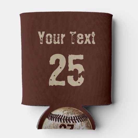 Goedkope gepersonaliseerde honkbal voor het team blikjeskoeler (Achterkant)