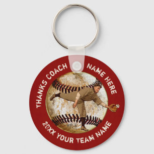 Goedkope geschenken met vintage look voor honkbalt sleutelhanger