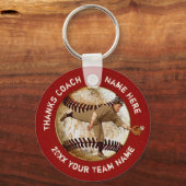 Goedkope geschenken met vintage look voor honkbalt sleutelhanger (Voorkant)