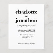 Goedkope Getrouwde Typografie QR Code Foto Bruilof Flyer (Voorkant)