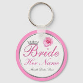 Goedkope GEVESTIGDE Cadeauideeën voor een bride Sleutelhanger (Achterkant)