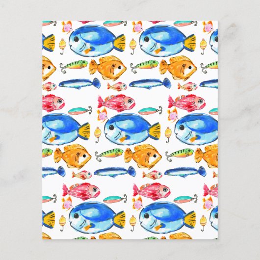 Goedkope Gevist Rod Reel Fun Fish Viste Verjaardag Flyer (Achterkant)