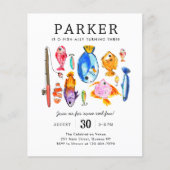 Goedkope Gevist Rod Reel Fun Fish Viste Verjaardag Flyer (Voorkant)