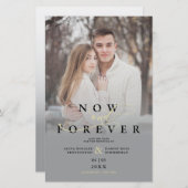 Goedkope grijze gradiënt Elegant Fotoscript bruilo (Voorkant / Achterkant)