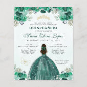 Goedkope groene gouden bloemrijke glam prinses Qui Flyer (Voorkant)