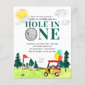 Goedkope Hole in One Golf First Birthday Par-T-shi Flyer (Voorkant)