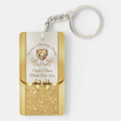 Goedkope huwelijksgeschenk ideeën, douche, Jubileu Sleutelhanger (achterkant)