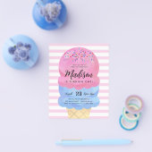 Goedkope Ice Cream Cone Blush Roze Blauw Kids Verj Flyer (Enkel)