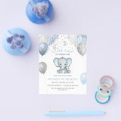 Goedkope jongen olifant ballonnen 1e verjaardag flyer (Enkel)