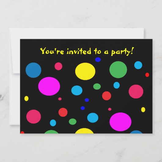 Goedkope kleurencirkels uitnodiging (Voorkant)