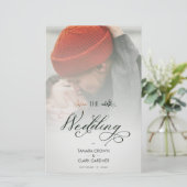 Goedkope Luxury Chic Transparency Wedding Foto (Staand voorkant)