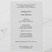 Goedkope Luxury Chic Transparency Wedding Foto (Achterkant)