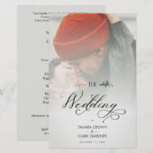 Goedkope Luxury Chic Transparency Wedding Foto (Voorkant / Achterkant)