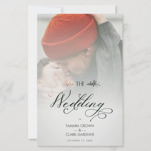 Goedkope Luxury Chic Transparency Wedding Foto (Voorkant)