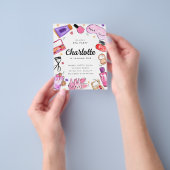 Goedkope make-up meisjes pyjama slumber spa verjaa flyer (Hand)