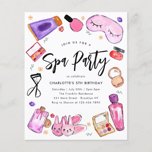 Goedkope Make-up pyjama meisjes Slumber Spa Verjaa Flyer (Voorkant)