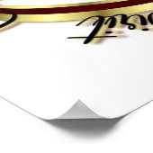 Goedkope maroon- en goudkwaliteit poster (Hoek)