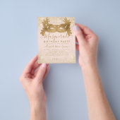 Goedkope Masquerade Blush Pink Gold Glitter Verjaa Flyer (Hand)