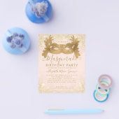 Goedkope Masquerade Blush Pink Gold Glitter Verjaa Flyer (Enkel)