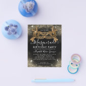 Goedkope Masquerade Zwart Goud Glam Glitter Verjaa Flyer (Enkel)