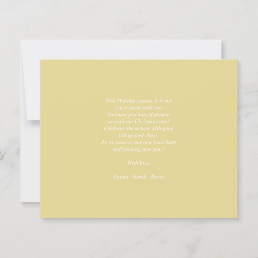 Goedkope minialistische gouden kerstfoto. (Achterkant)