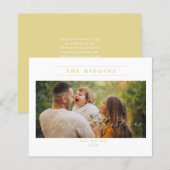 Goedkope minialistische gouden kerstfoto. (Voorkant / Achterkant)