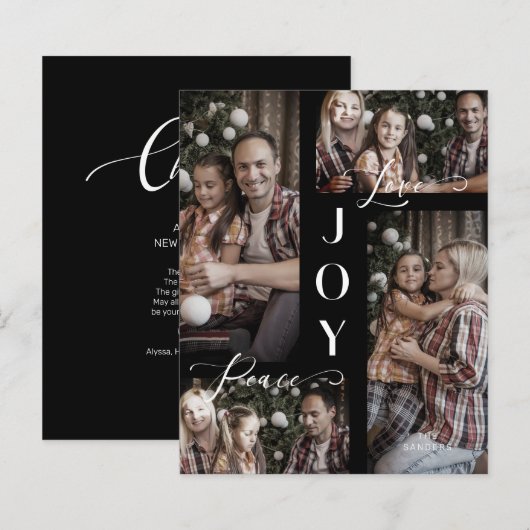 Goedkope minimalistische moderne 4 foto's met kers (Voorkant / Achterkant)