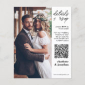 Goedkope Moderne Typografie QR Code Foto Bruiloft Flyer (Achterkant)
