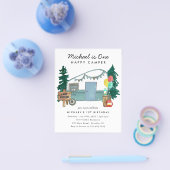 Goedkope One Happy Camper Bossen Camping 1e Verjaa Flyer (Enkel)