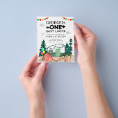 Goedkope ONE Happy Camper Bossen Camping 1e Verjaa Flyer (Hand)