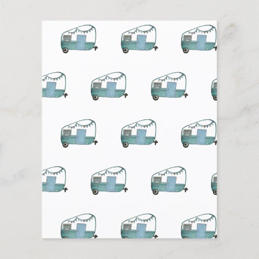 Goedkope ONE Happy Camper Van Forest 1e Verjaardag Flyer (Achterkant)