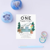 Goedkope ONE Happy Camper Van Forest 1e Verjaardag Flyer (Enkel)
