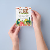 Goedkope One Happy Camper Woodland Beer 1e Verjaar Flyer (Hand)