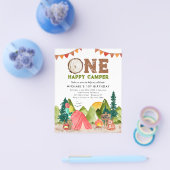 Goedkope One Happy Camper Woodland Beer 1e Verjaar Flyer (Enkel)