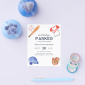 Goedkope Onze Kleine Slugger Bat Baseball Verjaard Flyer (Enkel)