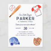 Goedkope Onze Kleine Slugger Bat Baseball Verjaard Flyer (Voorkant)