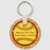 Goedkope, op maat gemaakte Softball-Sleutelhangers Sleutelhanger (Voorkant)
