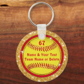 Goedkope, op maat gemaakte Softball-Sleutelhangers Sleutelhanger (Voorkant)