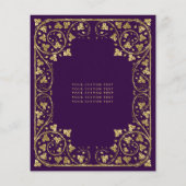 Goedkope Paarse Violet Floral Gold Tiara Quinceane Flyer (Achterkant)