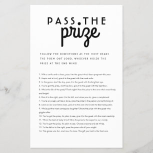 Goedkope Pass de prijs Baby shower spel eenvoudig Flyer