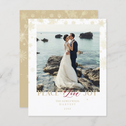 Goedkope Passen getrouwd eerste kerstsnowflakes Fo (Voorkant / Achterkant)