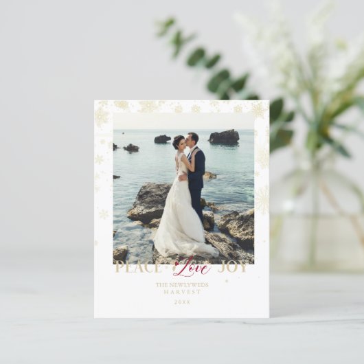 Goedkope Passen getrouwd eerste kerstsnowflakes Fo (Staand voorkant)