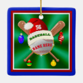 Goedkope persoonlijke honkbalOrnamenten voor jonge Keramisch Ornament (Achterkant)